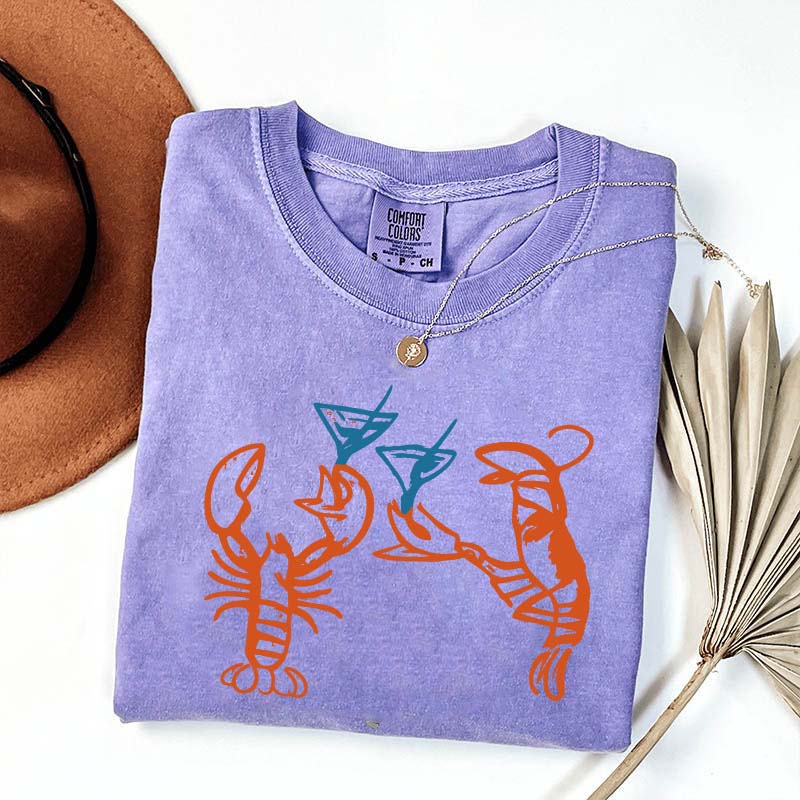 Lobster Crab Martini T-Shirt