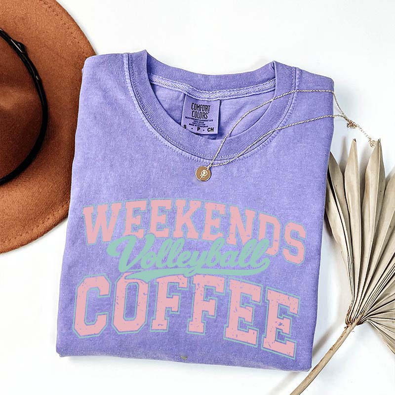 Weekends Coffee Volleyball T-Shirt