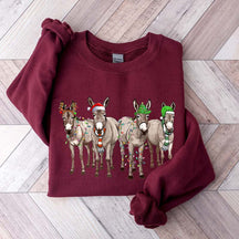 Christmas Donkey Lights Sweatshirt
