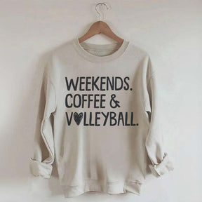 Weekends Coffee & Volleyball Sport Lover Sweatshirt