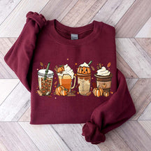 Cute Pumpkin Spice Fall Coffee Sweatshirt