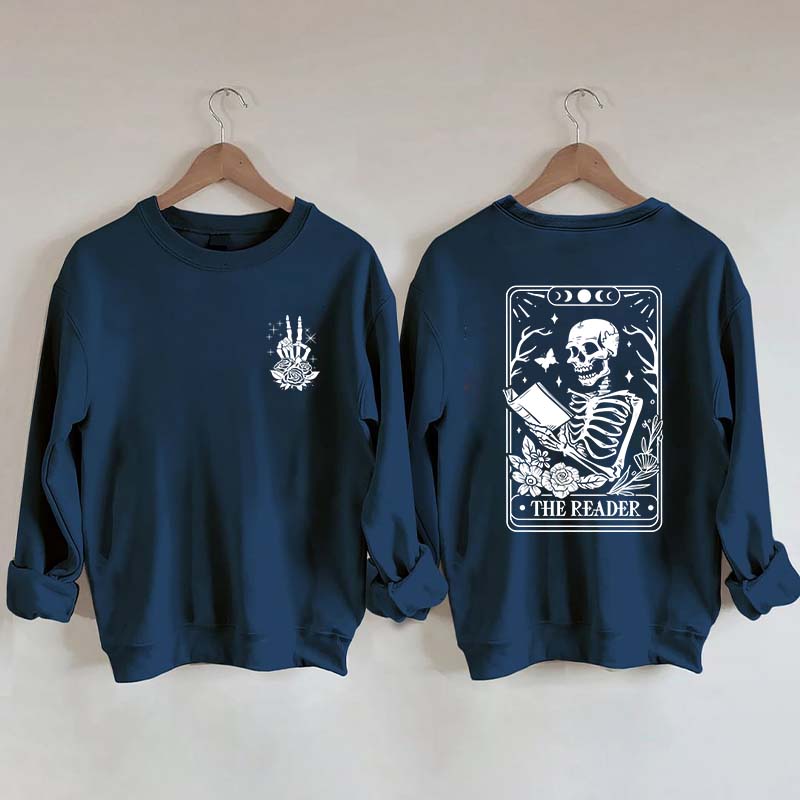 The Reader Tarot Card Front And Back Printing Sweatshirt