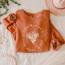 Create in me a pure heart Psalm Midweight Vintage Sweatshirt