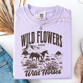 Women Vintage Wild Flowers T-Shirt