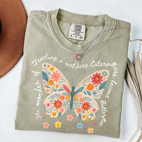 The Wonder of Teaching Quote Butterfly T-Shirt