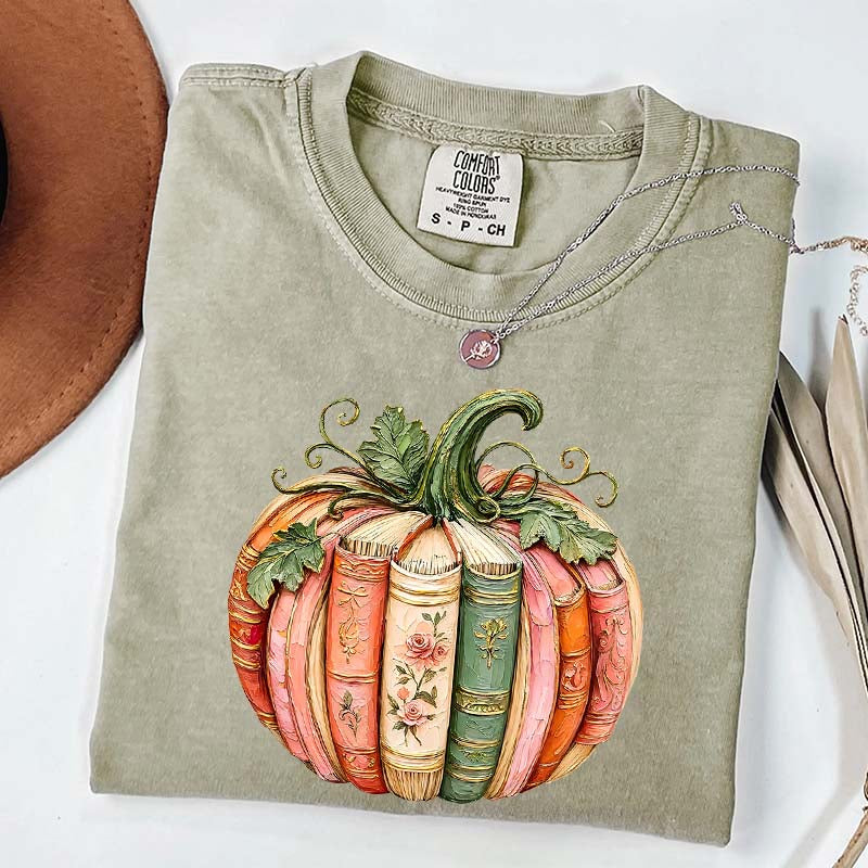 Comfort Colors Pumpkin Book Lover T-Shirt