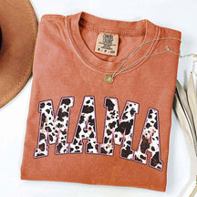 Retro Mama Pink Cow Western T-shirt