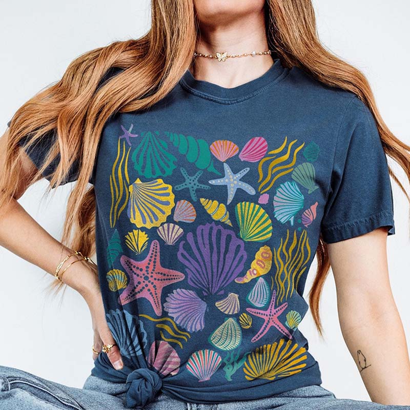 Vintage Seashells Ocean T-Shirt