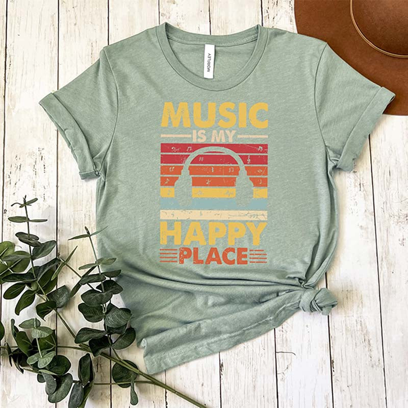 Music Is My Happy Place T-Shirt