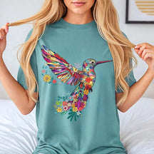 Floral Hummingbird T-Shirt