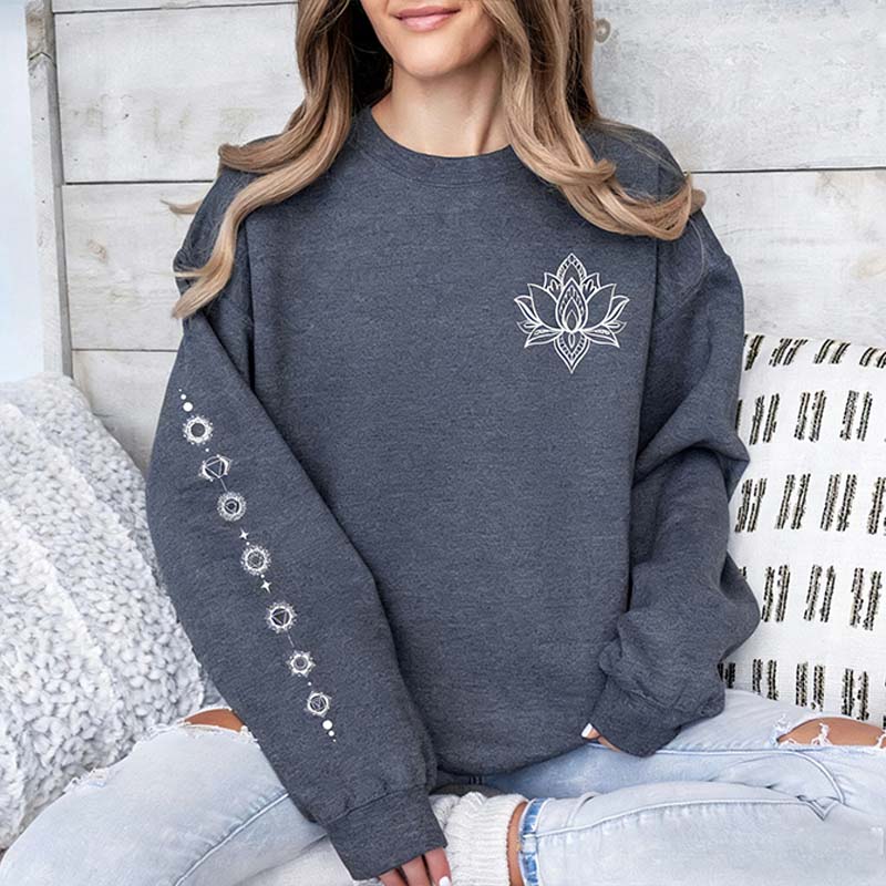Chakra Symbols Meditation Yoga Sweatshirt