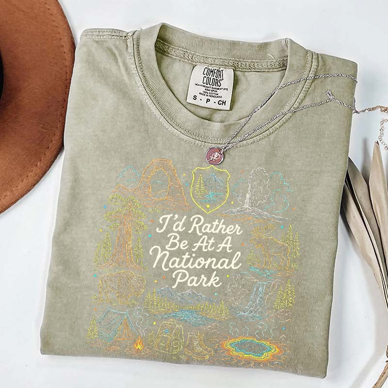 National Park Adventure Camping Girl T-Shirt