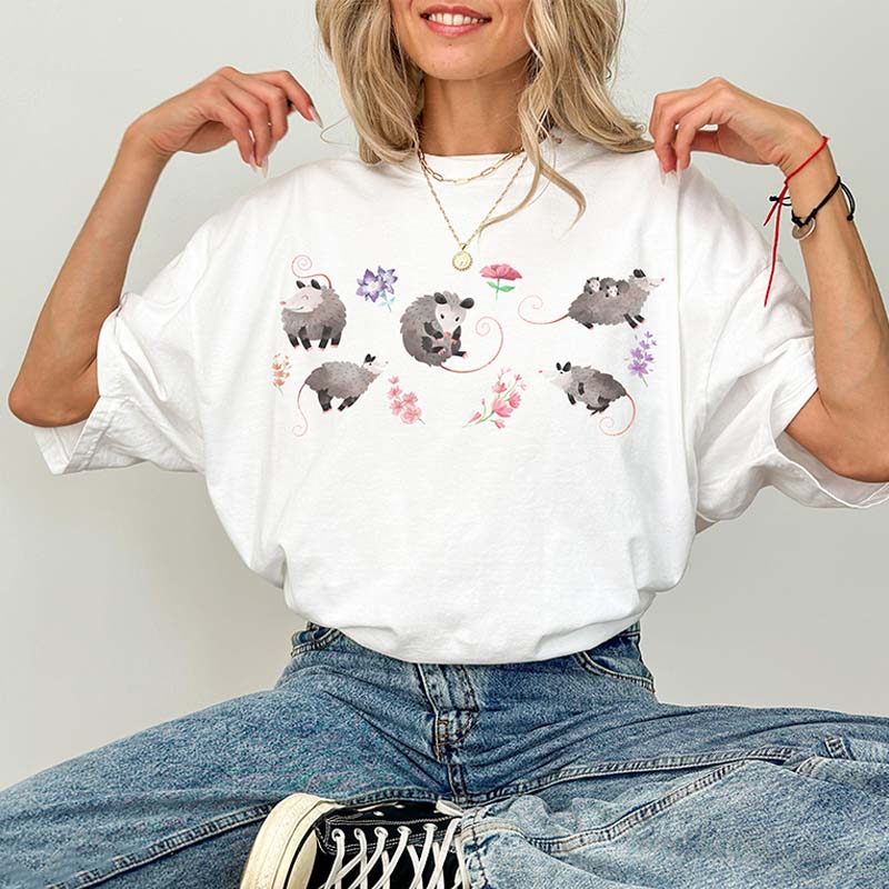 Comfort Colors Floral Possum T-Shirt