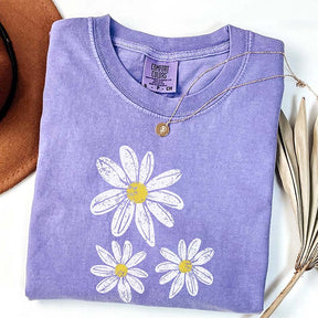 Boho Floral Comfort Colors Daisy T-Shirt