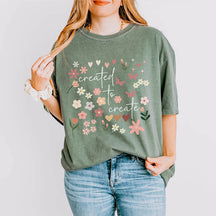 Boho Christian Religious Wildflowers T-Shirt