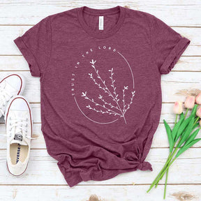 Trust In The Lord Floral Religous T-Shirt