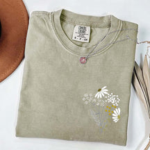 Minimal Daisy Flower T-Shirt
