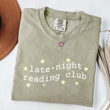 Cute Late Night Reading Club T-Shirt