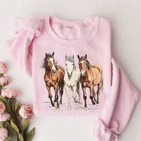Cute Western Horses Sweatshirt
