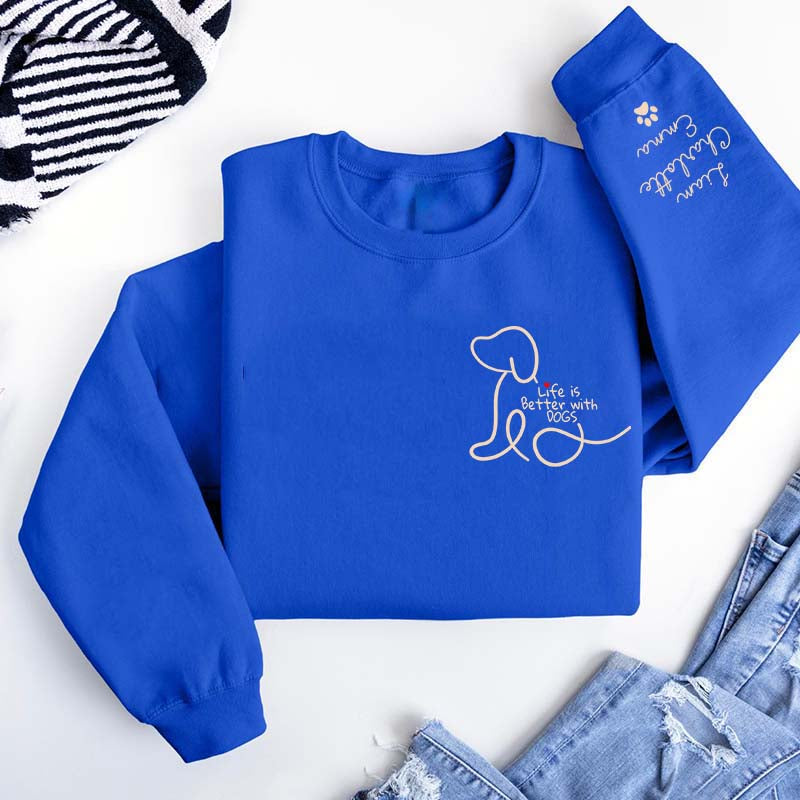 Personalized Pet Name Dog Mom Sweatshirt