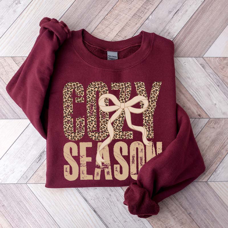 Leopard Fall Cozy Season Sweatshirt