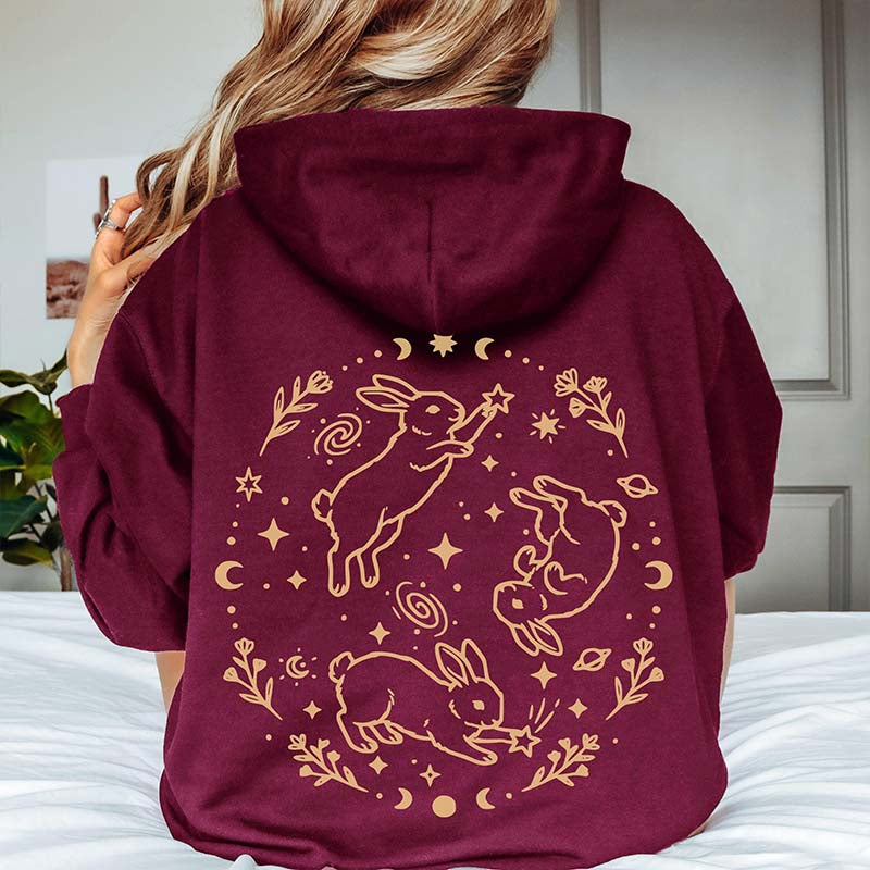 Bunny Rabbits Starlight Triplets Celestial Hoodie