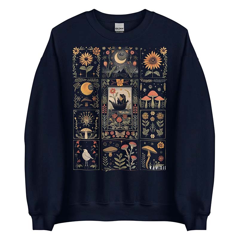 Dark Cottagecore Frog Sweatshirt
