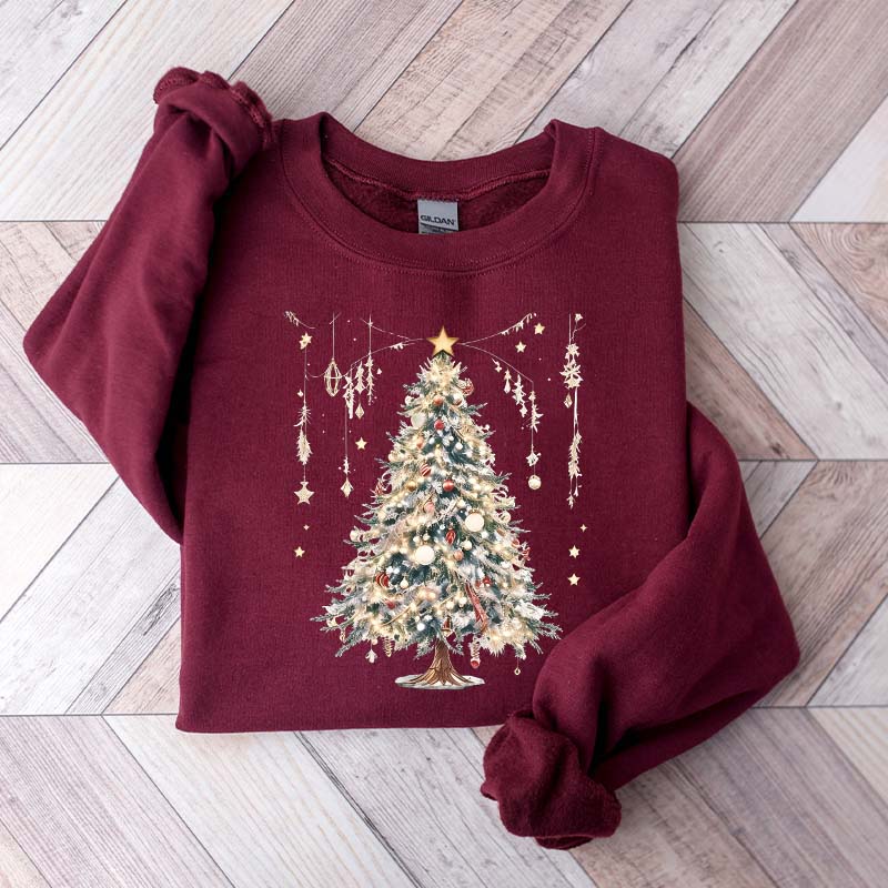 Cute Christmas Tree Vintage Sweatshirt