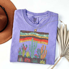 Retro Desert Cactus Southwest Boho Plant T-Shirt