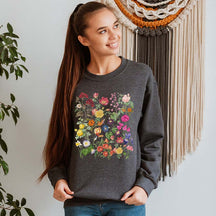 Cottagecore Comfort Colors Vintage Flowers Sweatshirt