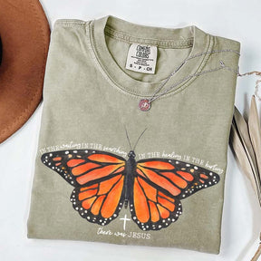 There Was Jesus Religious Butterfly T-Shirt