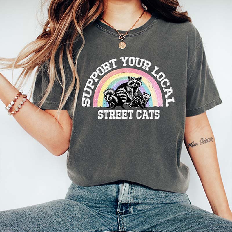 90's Funny Support Your Local Street Cats T-Shirt