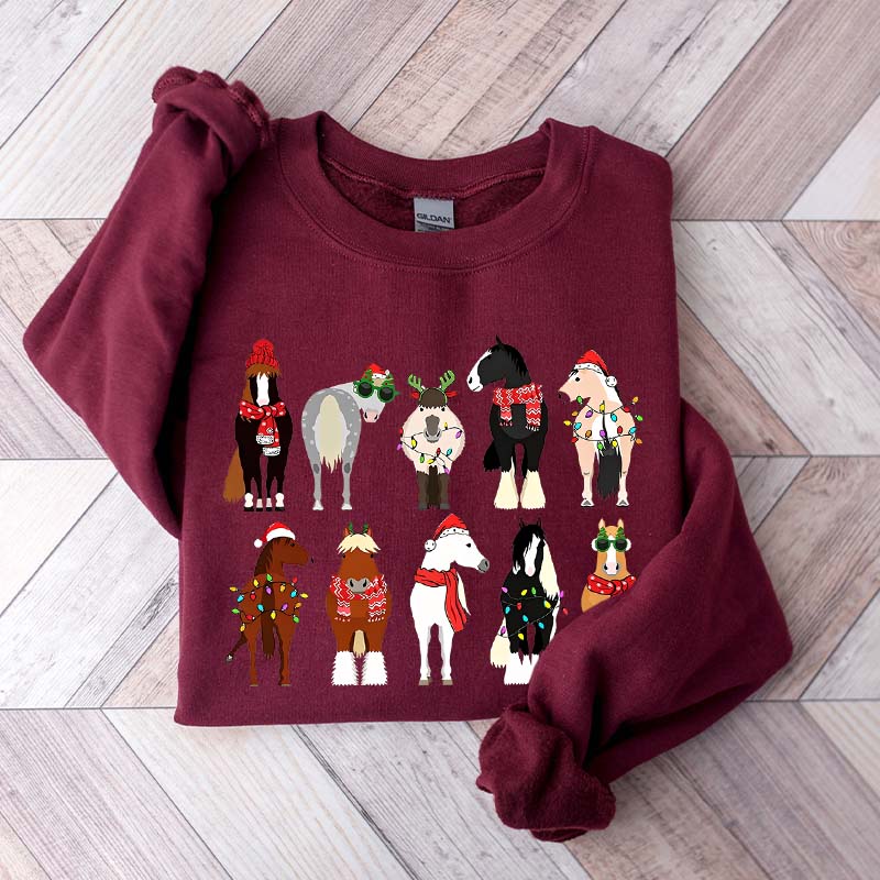 Horse Lover Animal Christmas Cute Sweatshirt