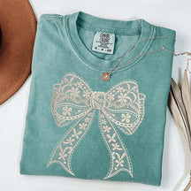 Comfort Colors Lace Bow T-Shirt