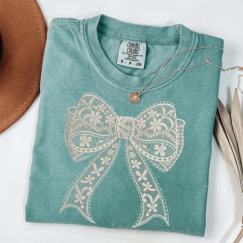 Comfort Colors Lace Bow T-Shirt