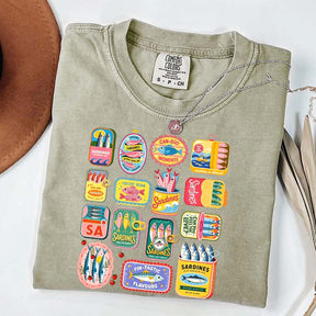 Vintage Sardine Can Mediterranean Food T-Shirt