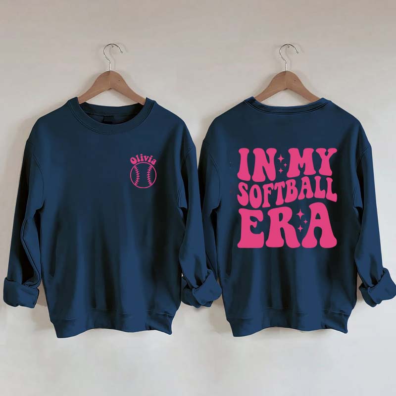 Personalized In My Softball Era Sweatshirt