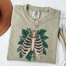 Skeleton Green Plant T-Shirt