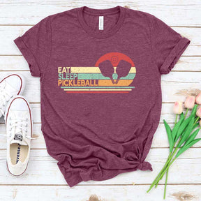 Retro Eat Sleep Pickleball T-Shirt