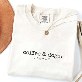 Minimalist Coffee & Dogs Lover T-Shirt