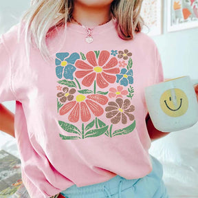 Boho Daisy Flower Wildflower Gardener Trendy T-Shirt
