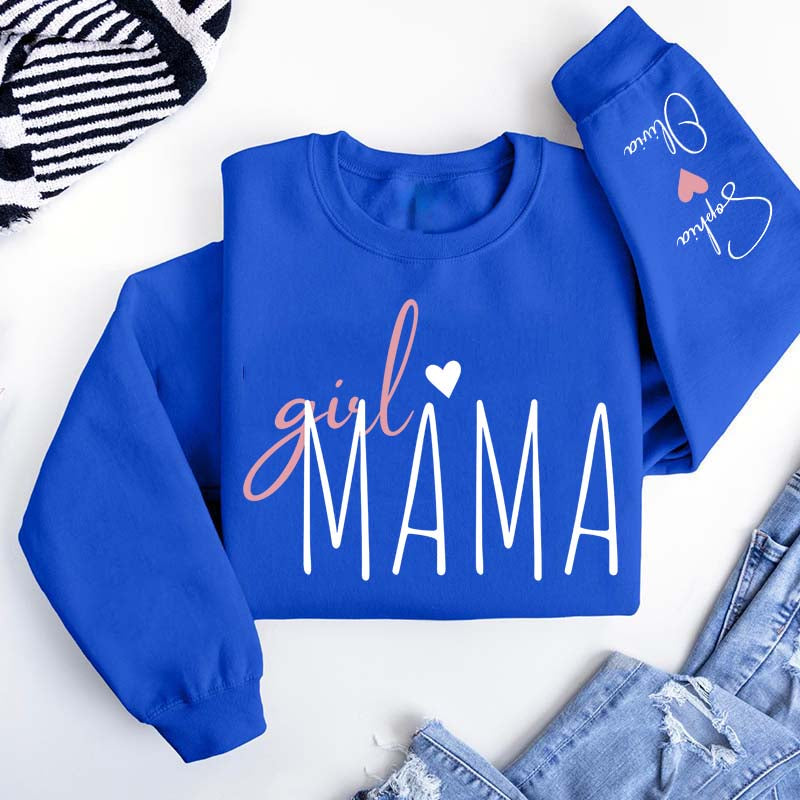 Personalized Girl Mama Sweatshirt