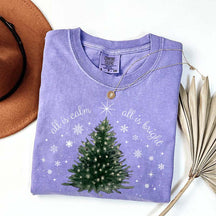 Christmas Tree Minimal Chic Holiday T-Shirt