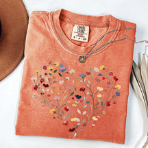 Floral Love Graphic Heart T-Shirt
