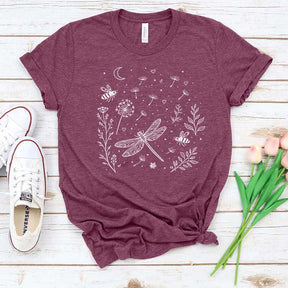 Bella Canvas Dragonfly Nature Retro T-Shirt