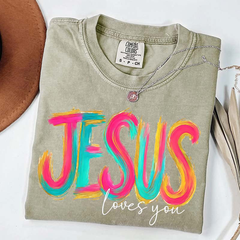 Comfort Colors Jesus Loves You Faith T-Shirt