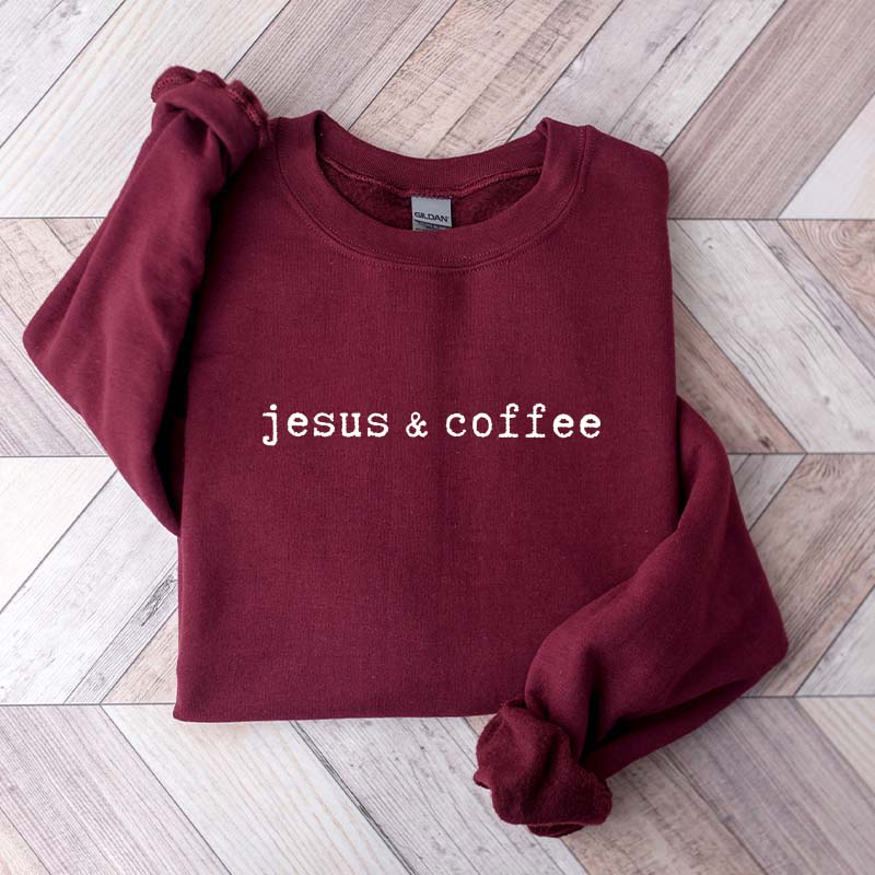 Minimalist Coffee And Jesus Sweatshirt