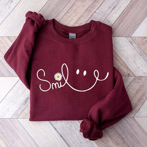 Cute Fall Daisy Smile Sweatshirt