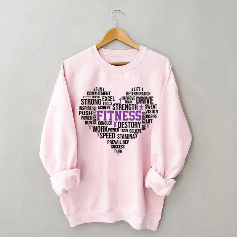 Fitness Word Art Sweatshirt