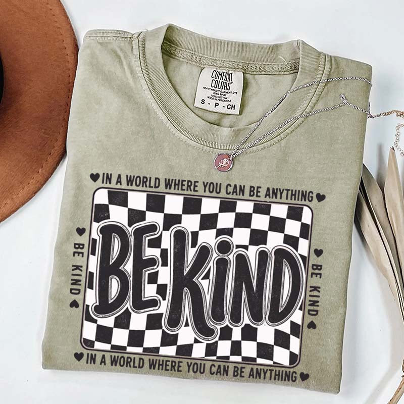Checkered Be Kind T-Shirt